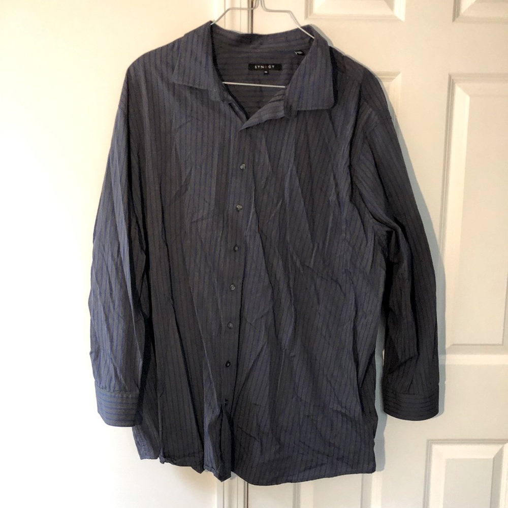 SYNRGY DXL shirt button front long sleeves cuffs